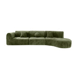 Green Curved Sectional Sofa | OROA