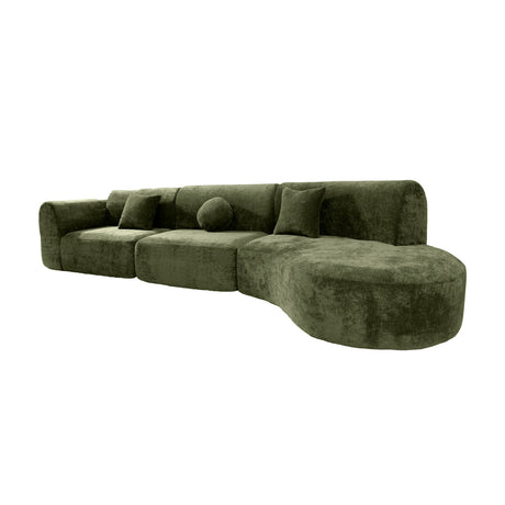 Green Curved Sectional Sofa | OROA