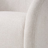Beige Boucle Swivel Accent Chair | OROA