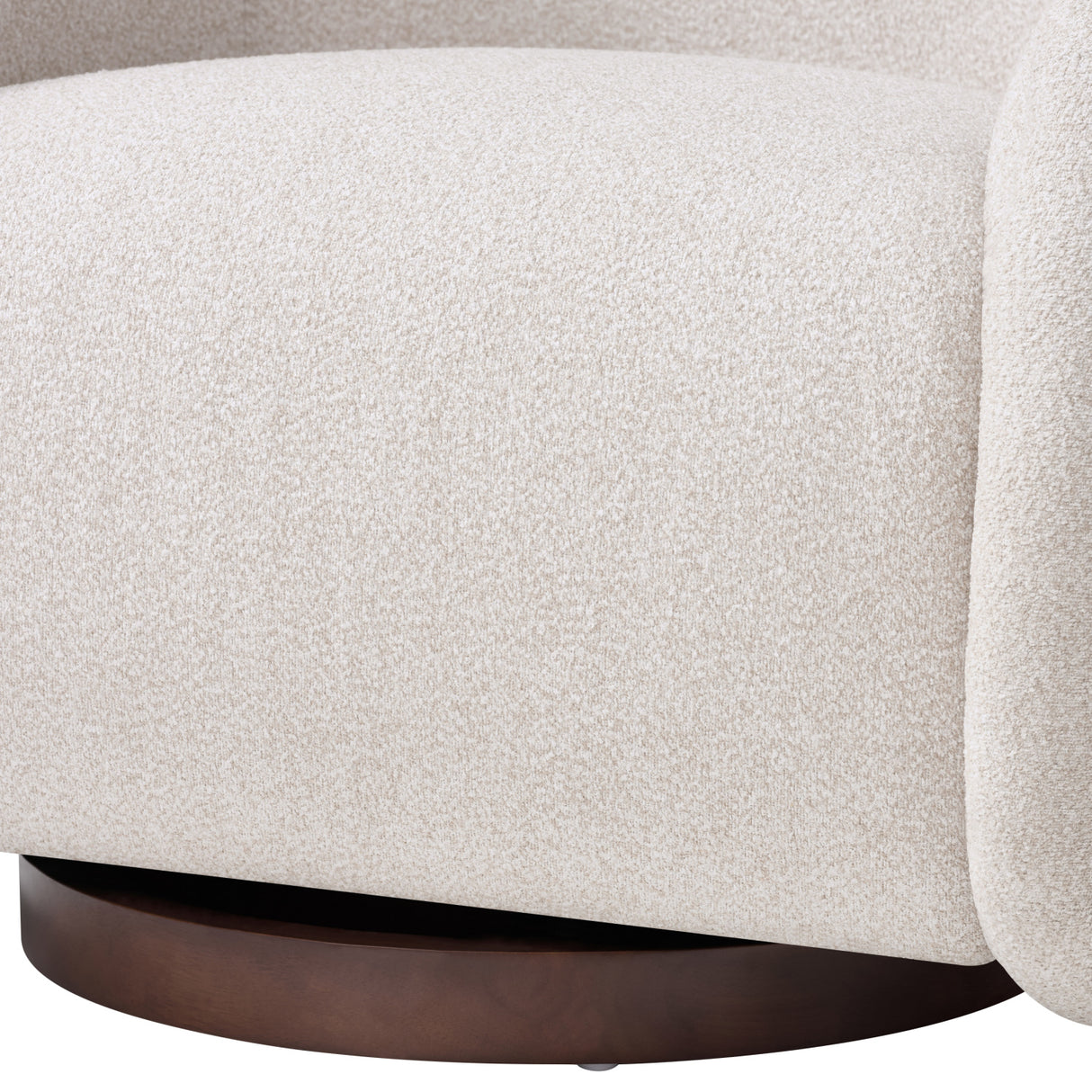 Beige Boucle Swivel Accent Chair | OROA
