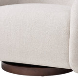 Beige Boucle Swivel Accent Chair | OROA