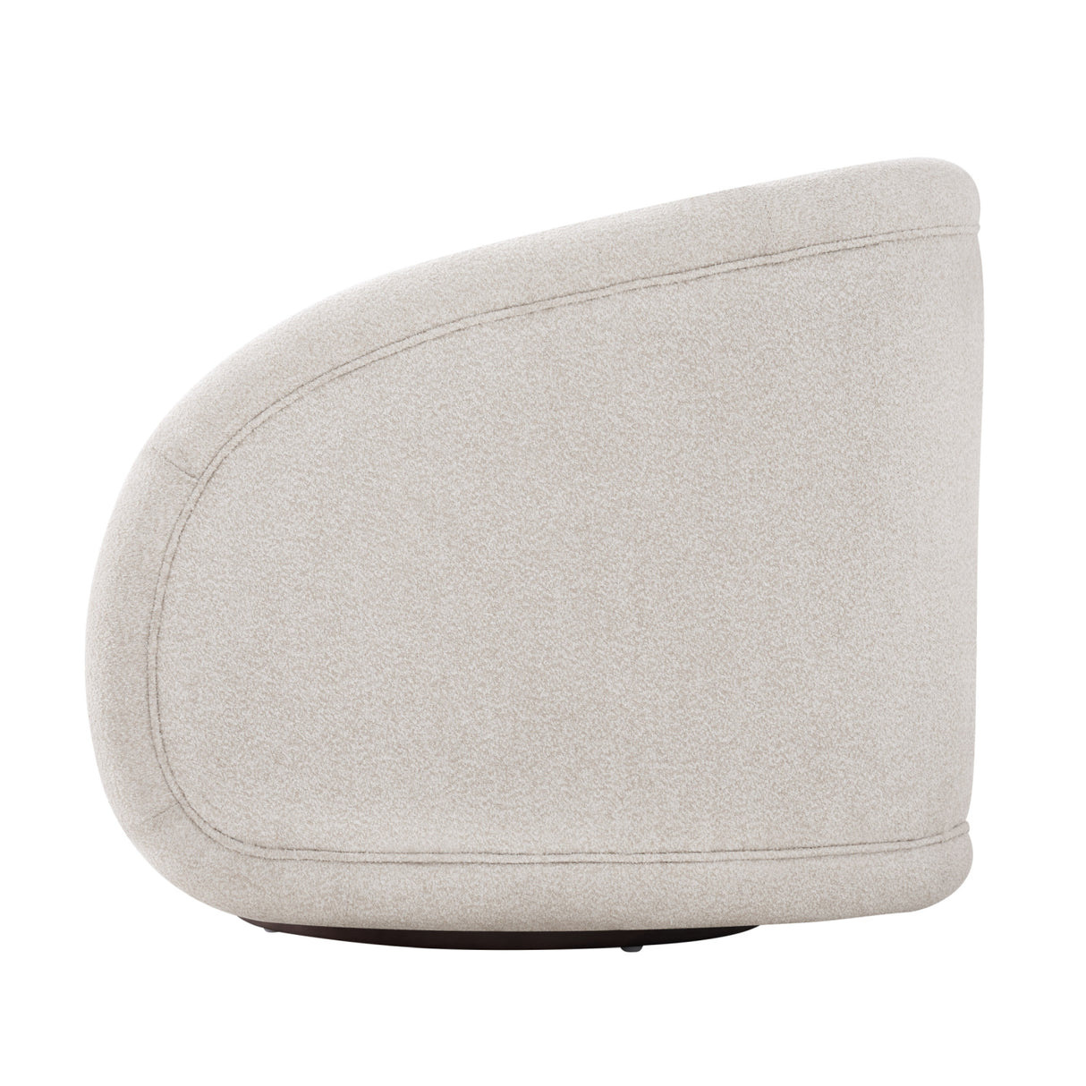 Beige Boucle Swivel Accent Chair | OROA