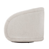 Beige Boucle Swivel Accent Chair | OROA