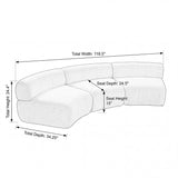 Curved Modular Compressed Foam Sectional Sofa | OROA