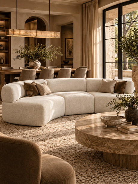 Curved Modular Compressed Foam Sectional Sofa | OROA