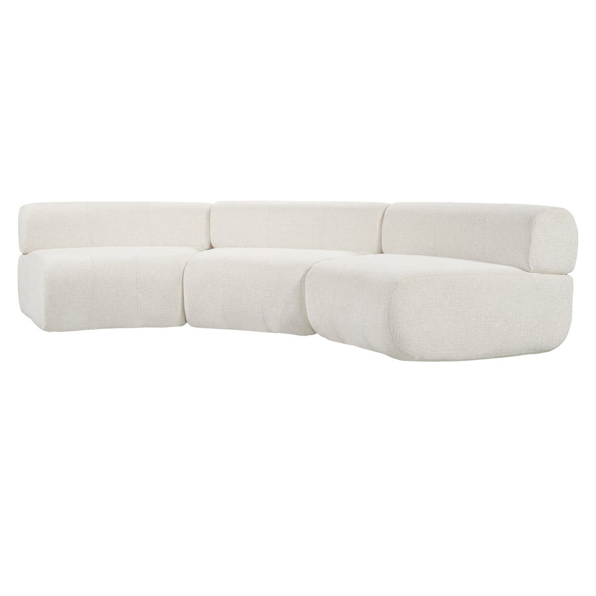 Curved Modular Compressed Foam Sectional Sofa | OROA