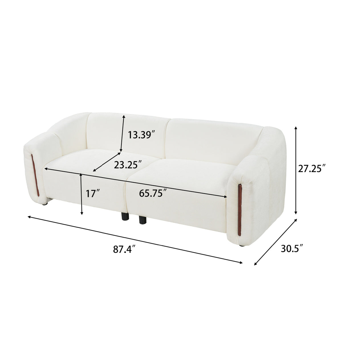 Modern Curved Minimalist 3-Seater Modular Sofa | OROA
