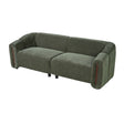 Green Curved Upholstered 3-Seater Modular Sofa by OROA