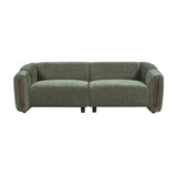 Green Curved Upholstered 3-Seater Modular Sofa by OROA