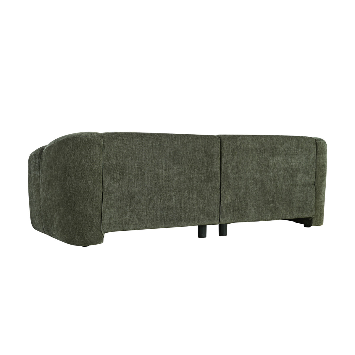 Green Curved Upholstered 3-Seater Modular Sofa by OROA