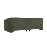 Green Curved Upholstered 3-Seater Modular Sofa by OROA