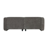 Gray Modern Curved Block Upholstered Sofa | OROA