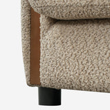 Modern Curved Barrel Teddy Fleece Accent Chair | OROA