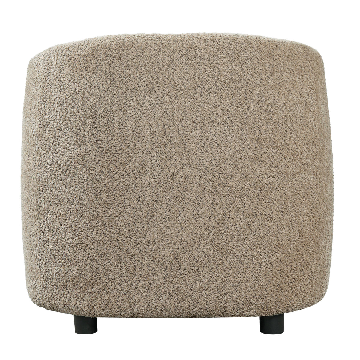 Modern Curved Barrel Teddy Fleece Accent Chair | OROA