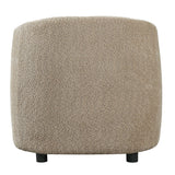Modern Curved Barrel Teddy Fleece Accent Chair | OROA