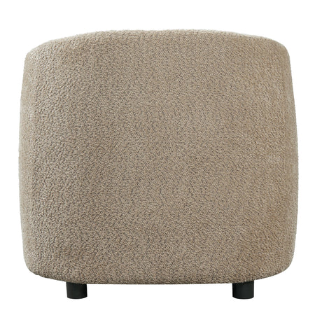 Modern Curved Barrel Teddy Fleece Accent Chair | OROA