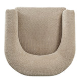 Modern Curved Barrel Teddy Fleece Accent Chair | OROA
