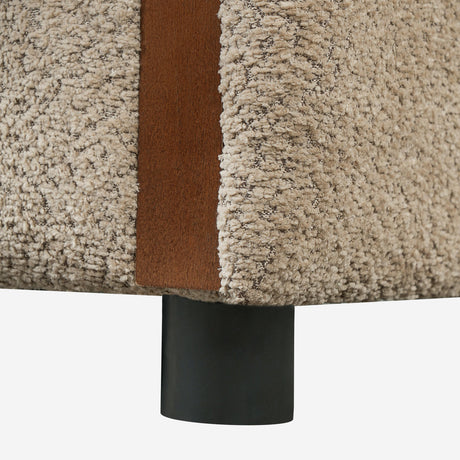 Modern Curved Barrel Teddy Fleece Accent Chair | OROA