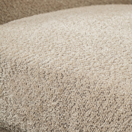 Modern Curved Barrel Teddy Fleece Accent Chair | OROA