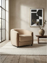 Modern European furniture - Modern Curved Barrel Accent Chai - www.oroa.com