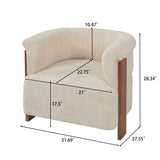 Modern European furniture - Upholstered Wrap Around Accent Chair - www.oroa.com