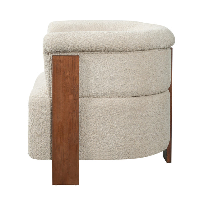 Modern European furniture - Upholstered Wrap Around Accent Chair - www.oroa.com