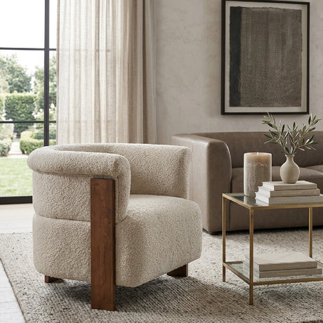 Modern European furniture - Upholstered Wrap Around Accent Chair - www.oroa.com