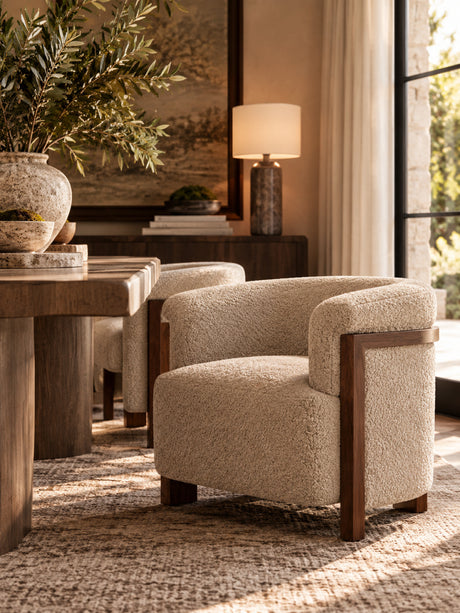 Upholstered Barrel Armchair | OROA