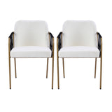 Modern Glam Upholstered Dining Chairs (2) | OROA