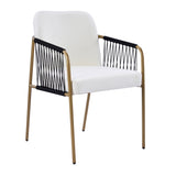 Modern Glam Upholstered Dining Chairs (2) | OROA