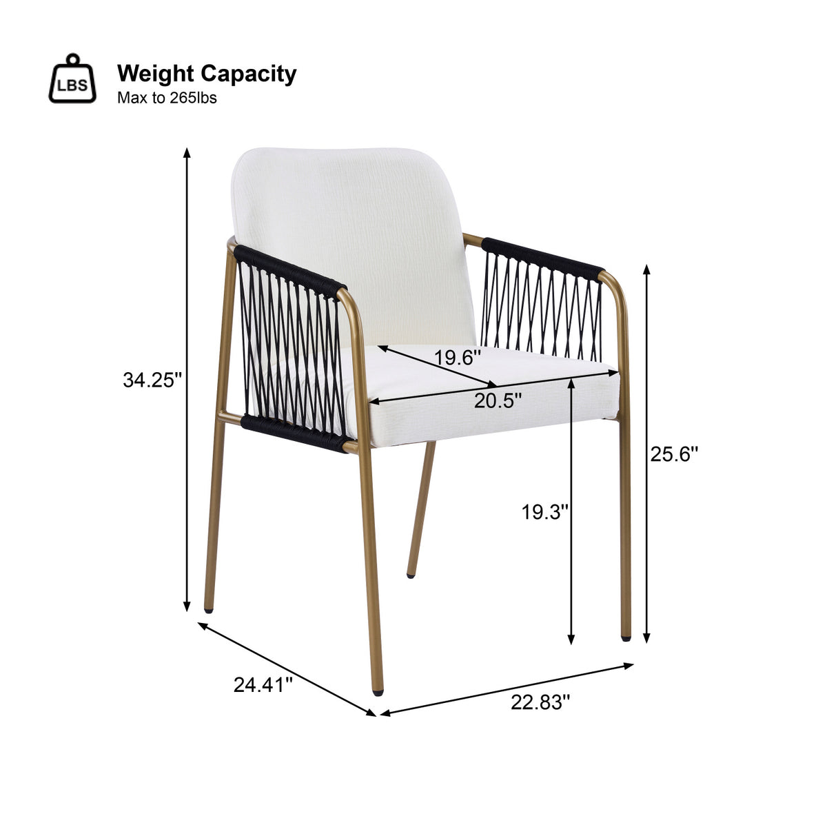 Modern Glam Upholstered Dining Chairs (2) | OROA