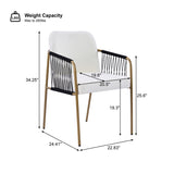 Modern Glam Upholstered Dining Chairs (2) | OROA