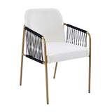 Modern Glam Upholstered Dining Chairs (2) | OROA