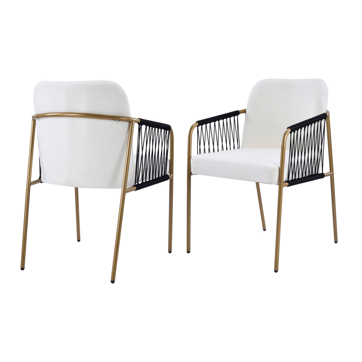 Modern Glam Upholstered Dining Chairs (2) | OROA
