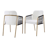 Modern Glam Upholstered Dining Chairs (2) | OROA