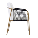 Modern Glam Upholstered Dining Chairs (2) | OROA