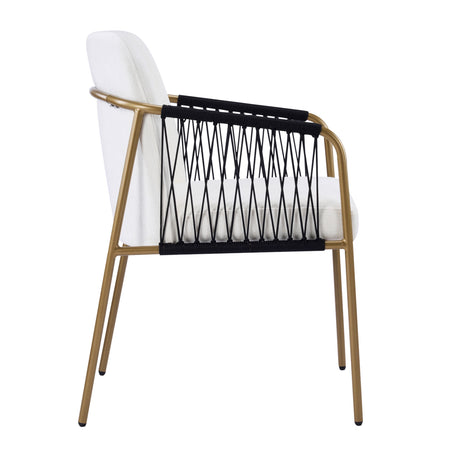 Modern Glam Upholstered Dining Chairs (2) - OROA - view 7