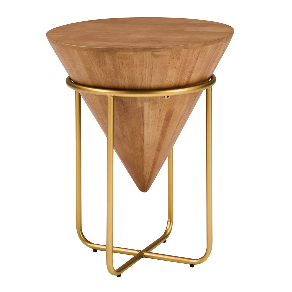 Minimalist Cone-Shaped Round Accent Table | OROA