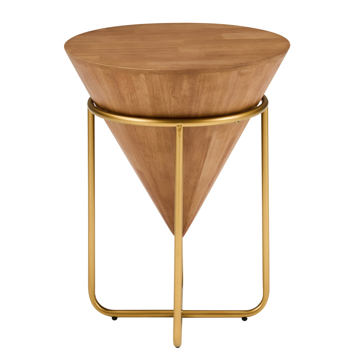 Minimalist Cone-Shaped Round Accent Table | OROA