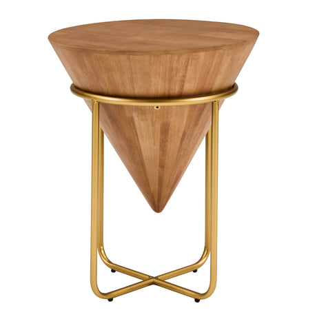 Minimalist Cone-Shaped Round Accent Table | OROA