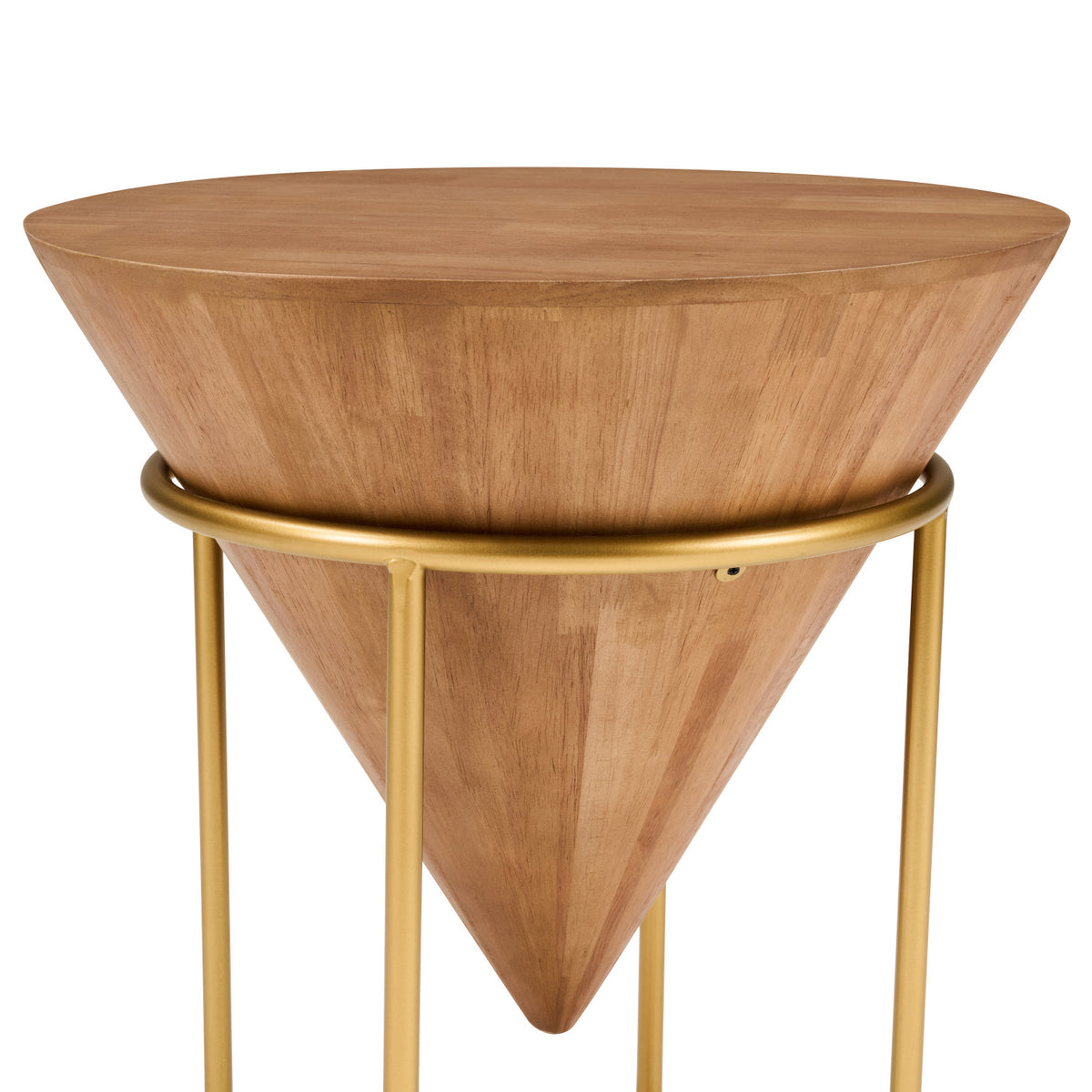 Minimalist Cone-Shaped Round Accent Table | OROA