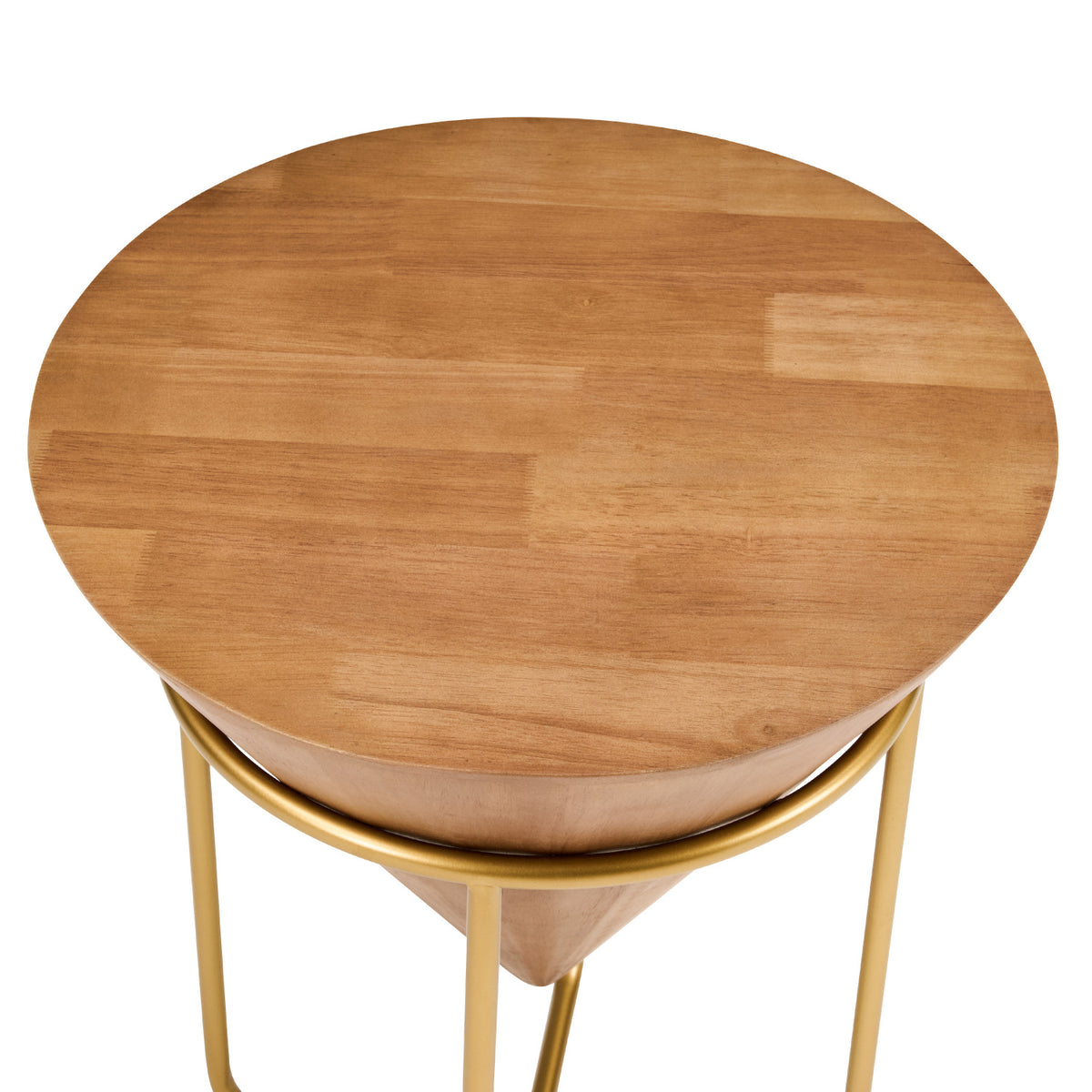 Minimalist Cone-Shaped Round Accent Table | OROA