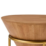 Minimalist Cone-Shaped Round Accent Table | OROA