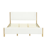 Modern White Upholstered King Bed | OROA