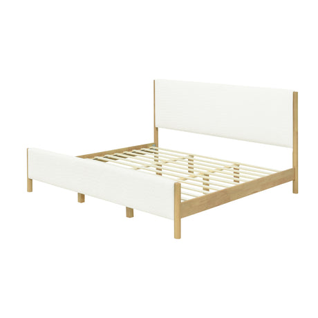 Modern White Upholstered King Bed | OROA