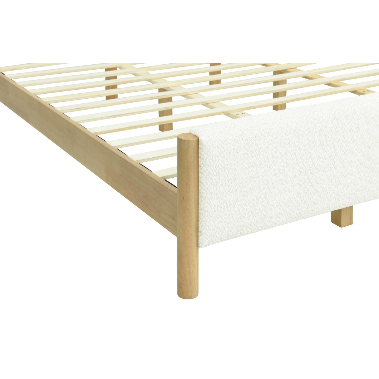 Modern White Upholstered King Bed | OROA