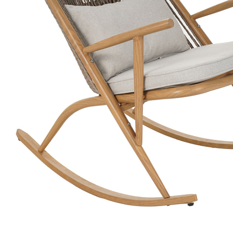 Modern European furniture - Rattan Backrest Outdoor Rocking Chair - www.oroa.com