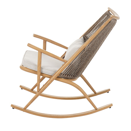 Modern European furniture - Rattan Backrest Outdoor Rocking Chair - www.oroa.com