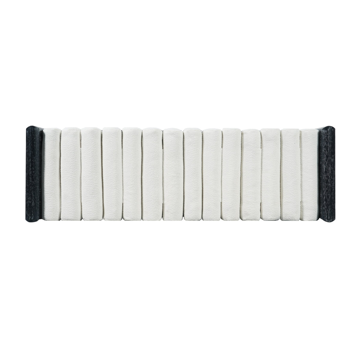 Modern Chenille Upholstered Bench by OROA