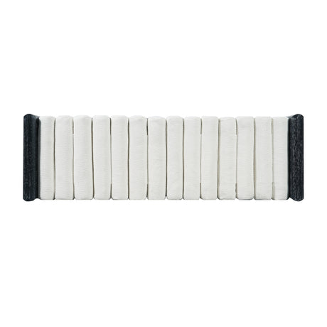 Modern Chenille Upholstered Bench by OROA